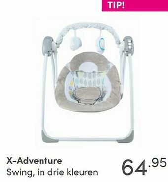 Baby & Tiener X-adventure swing, in drie kleuren aanbieding