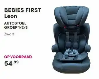 Baby & Tiener Bebies first leon autostoel aanbieding