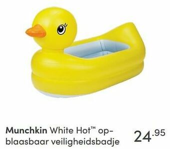 Baby & Tiener Munchkin white hot opblaasbaar veiligheidsbadje aanbieding