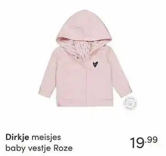 Baby & Tiener Dirkje meisjes baby vestje roze aanbieding