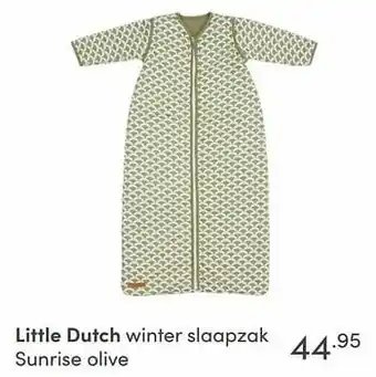 Baby & Tiener Little dutch winter slaapzak sunrise olive aanbieding