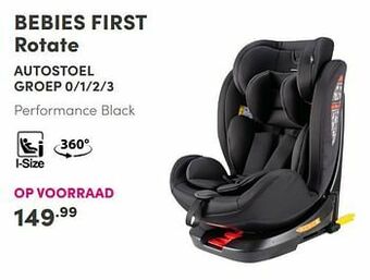 Baby & Tiener Bebies first rotate autostoel aanbieding