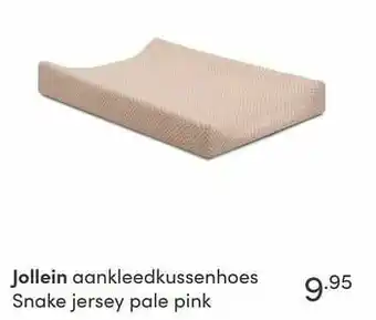 Baby & Tiener Jollein aankleedkussenhoes snake jersey pale pink aanbieding
