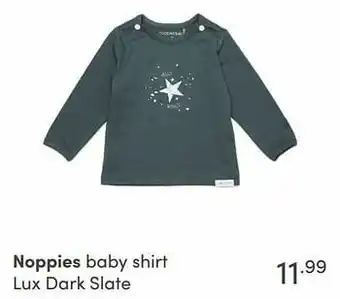 Baby & Tiener Noppies baby shirt lux dark slate aanbieding