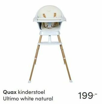 Quax kinderstoel ultimo white natural