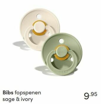 Baby & Tiener Bibs fopspenen sage + ivory aanbieding