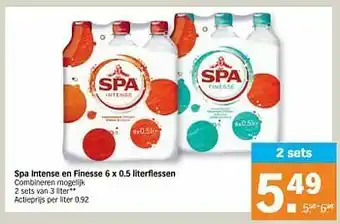 Albert Heijn Spa intense en finesse aanbieding
