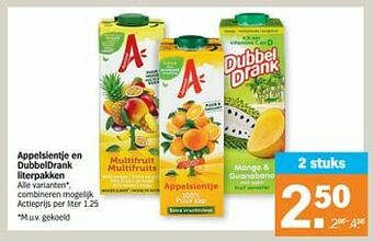 Albert Heijn Appelsientje en dubbeldrank aanbieding