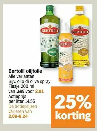 Albert Heijn Olio di oliva spray flesje aanbieding