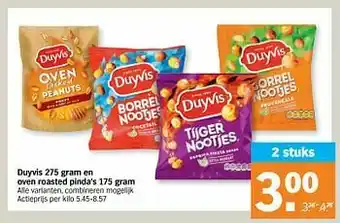 Albert Heijn Duyvis en oven roasted pinda`s aanbieding