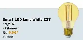 GAMMA Smart led lamp white e27 aanbieding