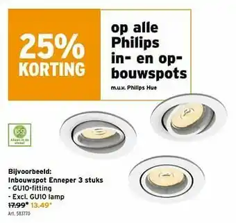 GAMMA Philips inbouwspot enneper aanbieding