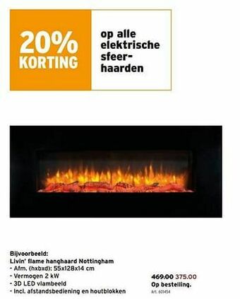GAMMA Livin’ flame hanghaard nottingham aanbieding