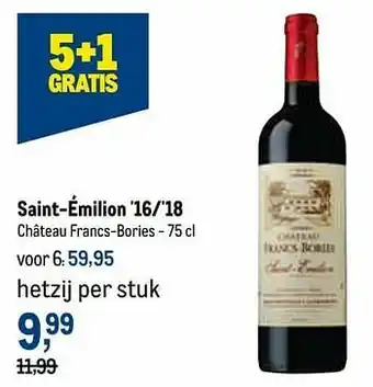 Makro Saint-émilion `16-`18 château francs-bories aanbieding