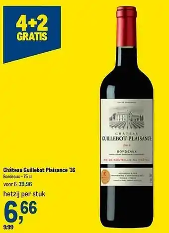 Makro Château guillebot plaisance `16 bordeaux aanbieding
