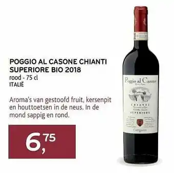 Alvo Poggio al casone chianti superiore bio 2018 rood aanbieding