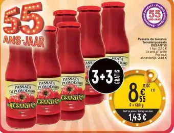 Cora Passata de tomates Tomatenpassata DESANTIS 6x680g aanbieding