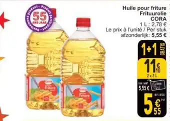 Cora Huile pour friture Frituurolie 2x2L aanbieding