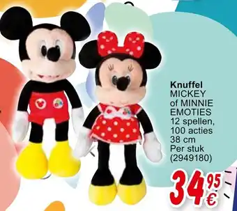 Cora Knuffel Mickey of minnie emoties aanbieding