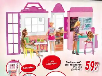 Cora Barbie cook'n grill restaurant aanbieding