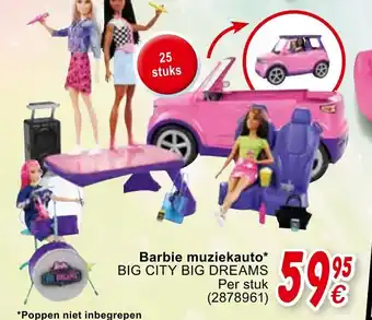 Cora Barbie muziekauto aanbieding