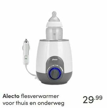 Baby & Tiener Alecto flesverwarmer voor thuis en onderweg aanbieding
