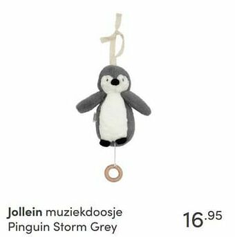Baby & Tiener Jollein muziekdoosje pinguin storm grey aanbieding