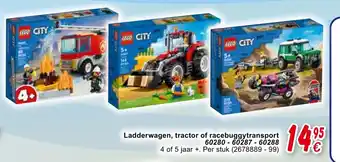 Ladderwagen, tractor of racebuggytransport 60280-60287-60288
