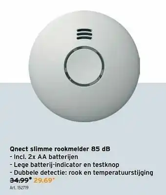GAMMA Qnect slimme rookmelder 85 db aanbieding