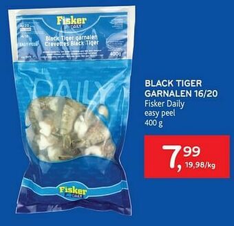 Alvo Black tiger garnalen 16-20 fisker daily aanbieding