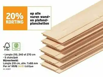 GAMMA Vuren wanden plafondplanchetten aanbieding