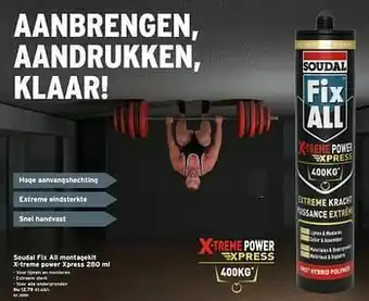 GAMMA Soudal fix all montagekit x-treme power xpress aanbieding