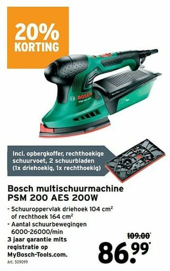 GAMMA Bosch multischuurmachine psm 200 aes aanbieding