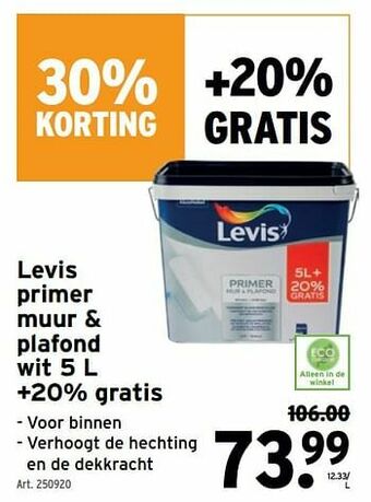 GAMMA Levis primer muur + plafond wit aanbieding