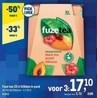 Makro Fuze tea perzik-hibiscus aanbieding