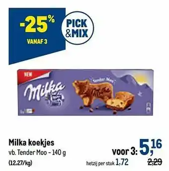 Makro Milka koekjes tender moo aanbieding