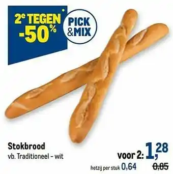 Stokbrood traditioneel - wit