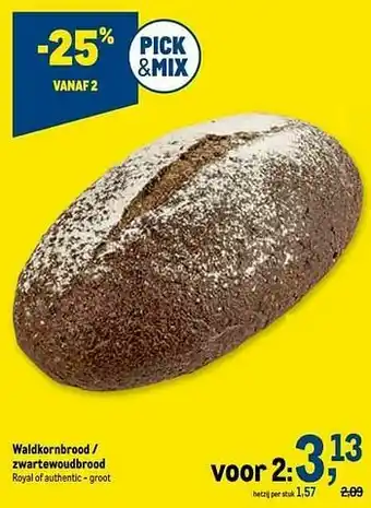 Makro Waldkornbrood - zwartewoudbrood aanbieding