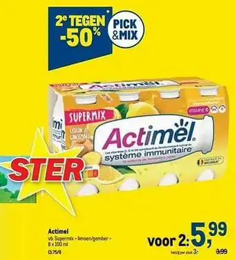 Actimel supermix - limoen-gember