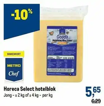 Makro Horeca select hotelblok aanbieding