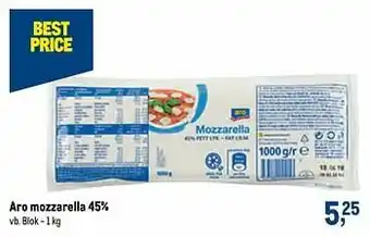 Aro mozzarella 45% blok