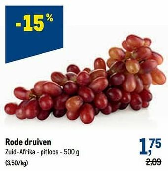 Makro Rode druiven aanbieding