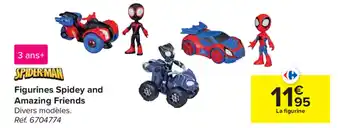 Carrefour Spiderman Figurines Spidey and Amazing Friends aanbieding