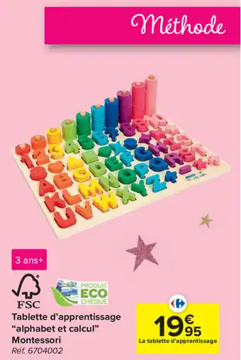Tablette d'apprentissage alphabet et calcul