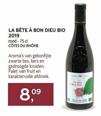Alvo La bête à bon dieu bio 2019 rood aanbieding