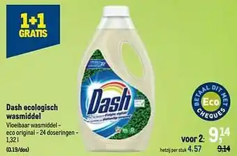 Makro Dash ecologisch wasmiddel aanbieding