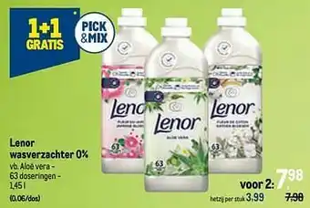 Makro Lenor wasverzachter 0% aloë vera aanbieding
