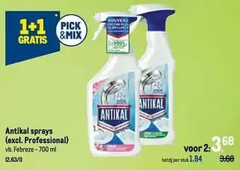 Makro Antikal sprays febreze aanbieding