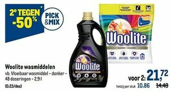 Makro Woolite wasmiddelen vloeibaar wasmiddel - donker aanbieding