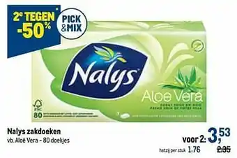 Makro Nalys zakdoeken aloë vera aanbieding